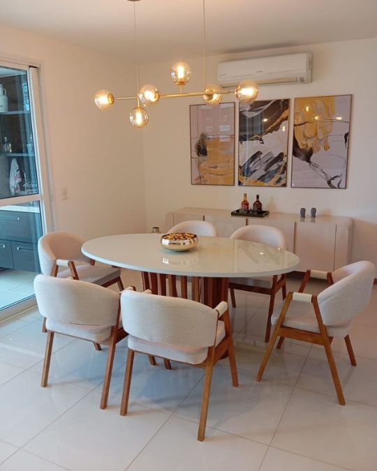 Lista sala de jantar completa estilo minimalista